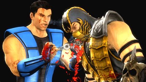 Mortal Kombat 9 - Scorpion/Sub-Zero Swap Intro, X Ray, Victory Pose and ...