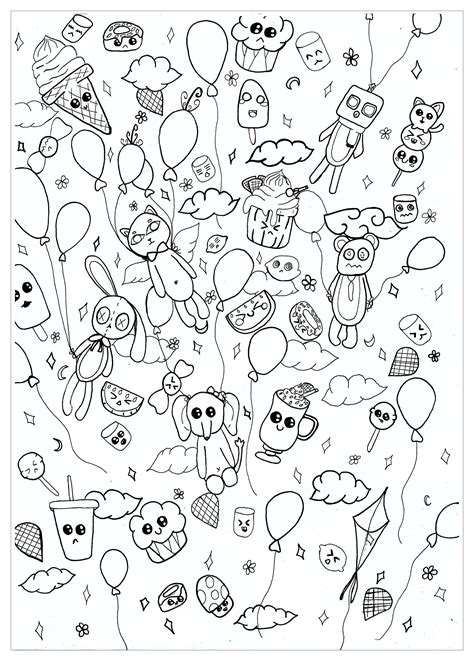 Doodle art free to color for kids - Doodle Art Kids Coloring Pages