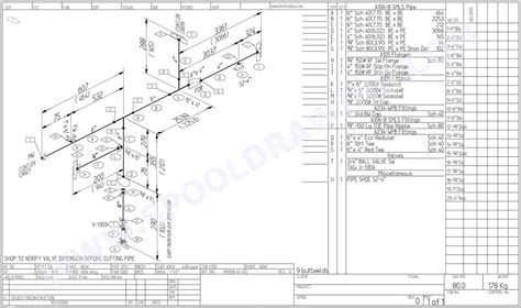 Pipe Spool Shop Drawing - Pipe Spool Shop Drawing Detailing Drafting