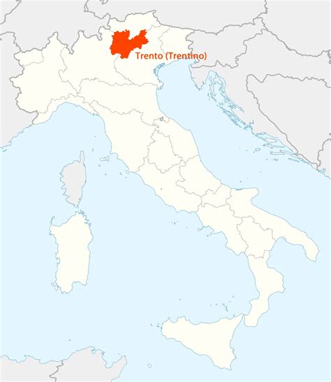 Location Map of Trento - MapSof.net