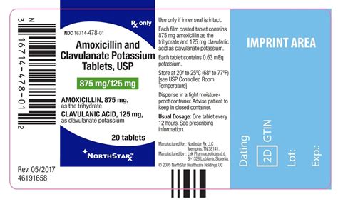 Amoxicillin and Clavulanate Tablets - FDA prescribing information, side effects and uses