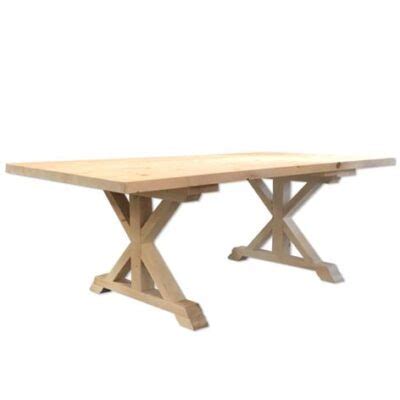 Solid Wood X-Base Dining Table | Handcrafted Table | Up to 20% Off