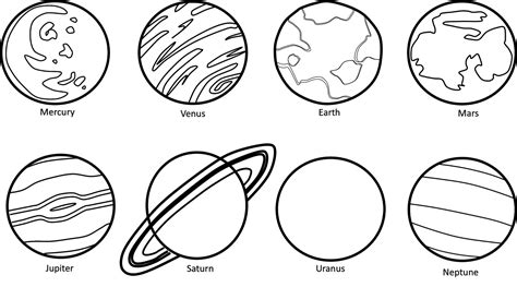 Planets Clipart Black & White - Clipart Creationz