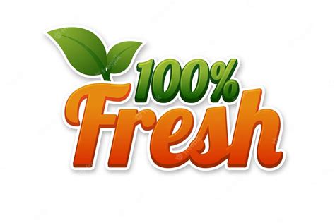 Premium Vector | 100 fresh typography logo design fresh with leaf logo fresh food fresh icon