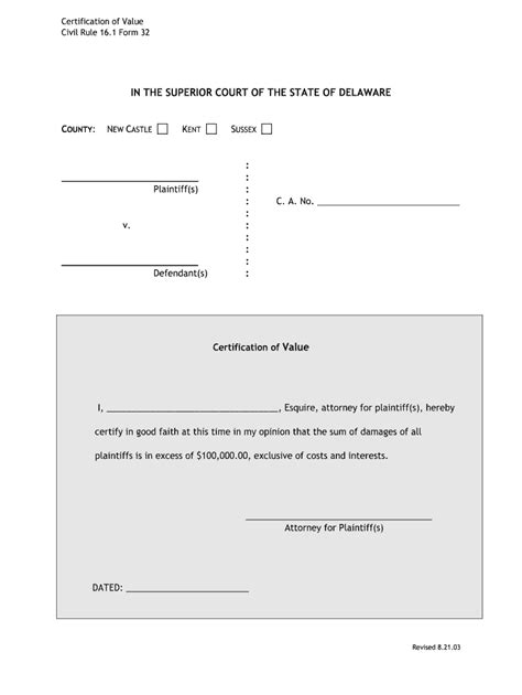 Delaware Court Rules Appendix of Forms Superior Court - Fill Out and ...