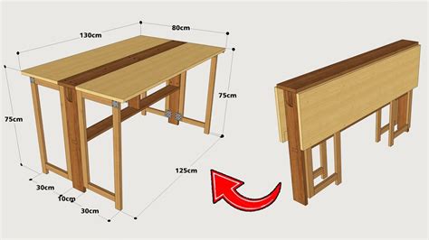 HOW TO MAKE A FOLDING DINING TABLE STEP BY STEP - YouTube