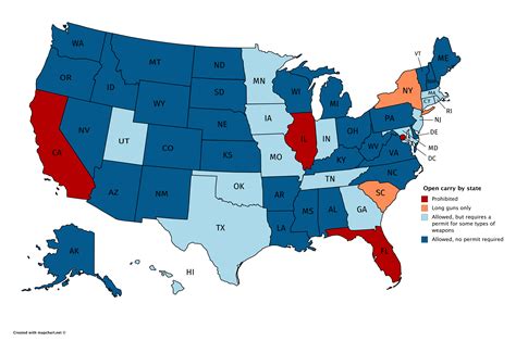 Open Carry In The USA | Open carry, Site history, Usa map