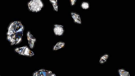 falling diamonds - 3d animation alpha Stock Footage Video (100% Royalty ...