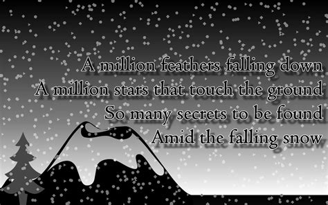 Song Lyric Quotes In Text Image: Amid The Falling Snow - Enya Song Quote Image