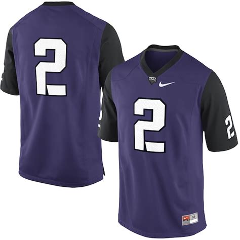 Mens TCU Horned Frogs No. 2 Nike Purple Game Football Jersey | Official ...