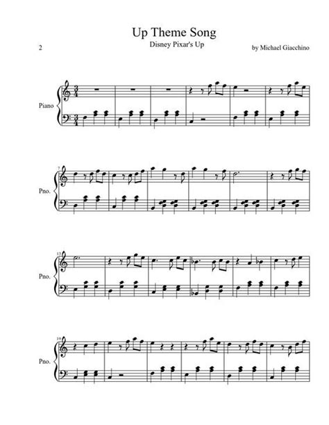 Up Piano Sheet Music