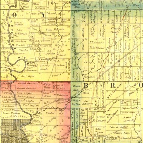 Vintage Map of Delaware County, Ohio 1849 by Ted's Vintage Art