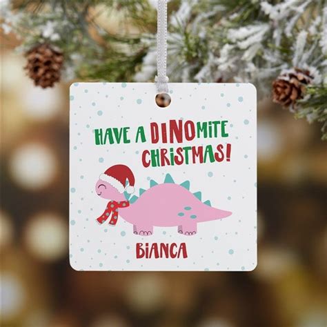 Dino Christmas Personalized Kids Ornaments