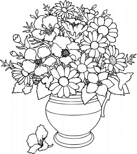 Simple Flower Coloring Pages Free ~ Cute Printable Coloring Pages