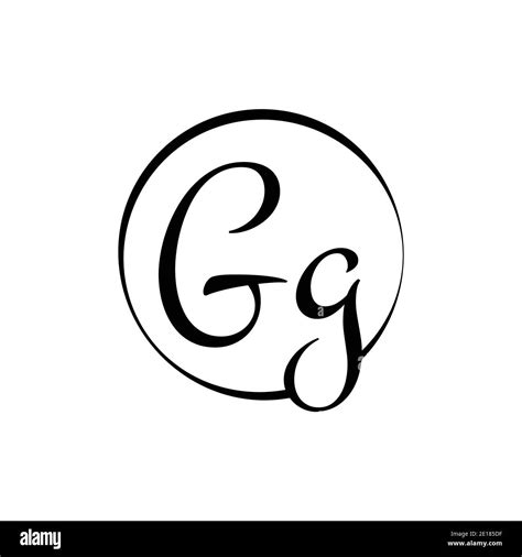 Initial GG Script Letter Logo Creative Typography Vector Template ...