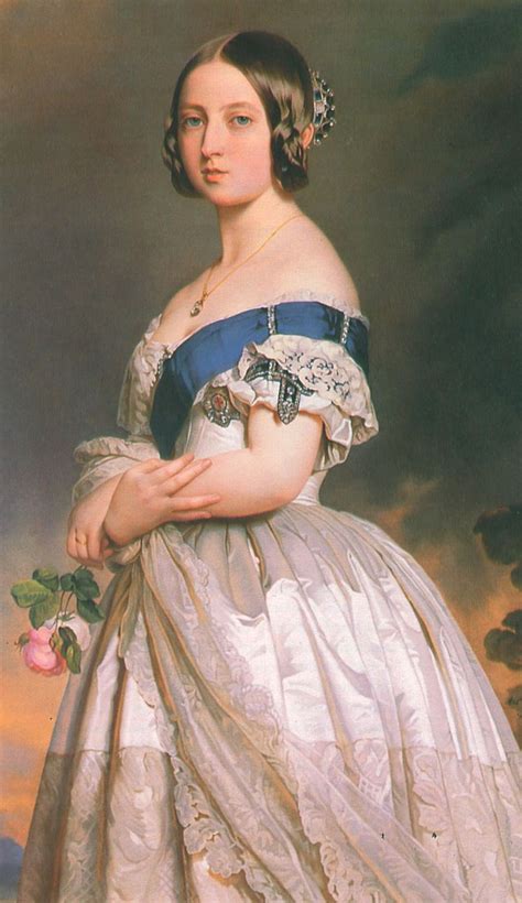 1842 Queen Victoria wearing sapphire jewelry by Franz Xavier ...