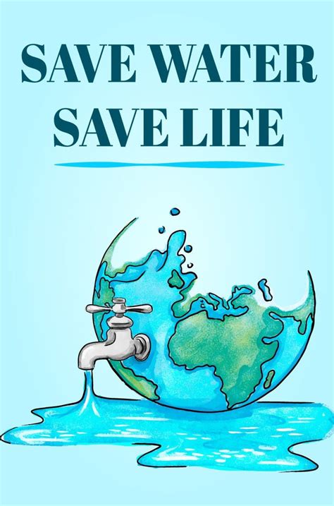 Save Water Save Life Environment Quote Poster Photographic Paper ...