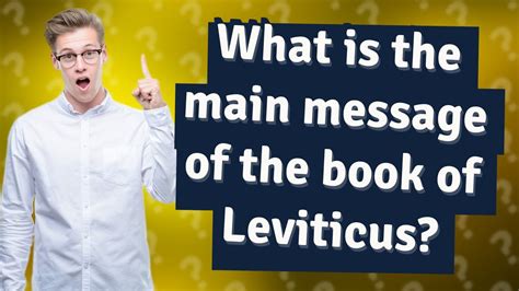 What is the main message of the book of Leviticus? - YouTube