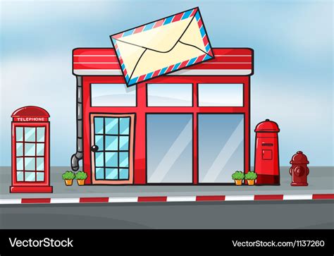 A post office Royalty Free Vector Image - VectorStock