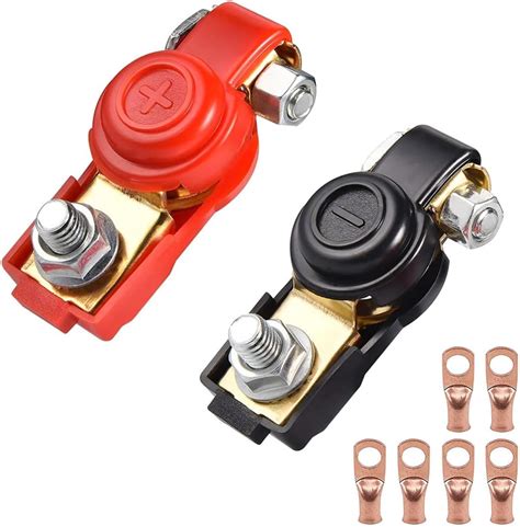 Amazon.com: BESULEN 1 Pairs Car Battery Cable Terminal Clamps, Copper ...