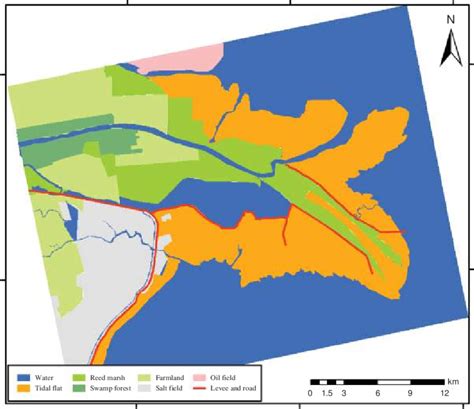 Classification map of Yellow River Delta. corresponds to the Yellow ...