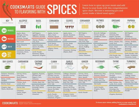 Pin by Happy Riley on Food & Drink | Cook smarts, Spice chart, Cooking ...