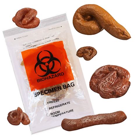 Buy Fake Poop Prank Specimen Bag of Poop, 5 Sticky + 1 Floating Real ...