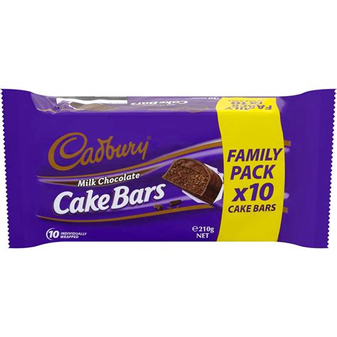 Cadbury Chocolate Cake Bar 10 Pack | Woolworths