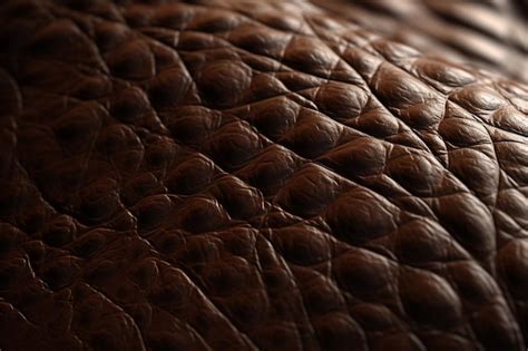 Premium AI Image | A close up of a leather animal skin