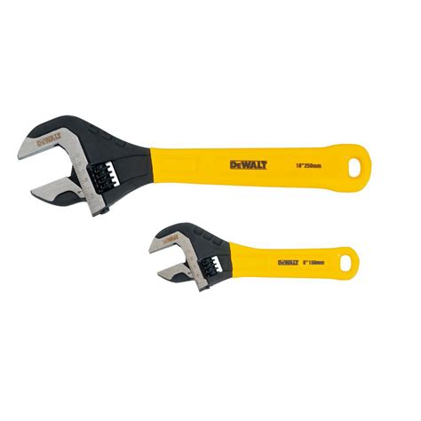 DEWALT Wrench Adjustable Set 2 Pack Grip Armor Coating Ratcheting ...