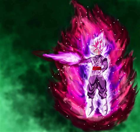 Download Super Saiyan Rose Goku In Green Wallpaper | Wallpapers.com