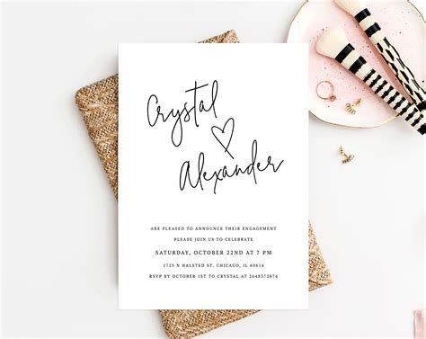 Engagement Party Invitation Template Printable Engagement - Etsy Australia