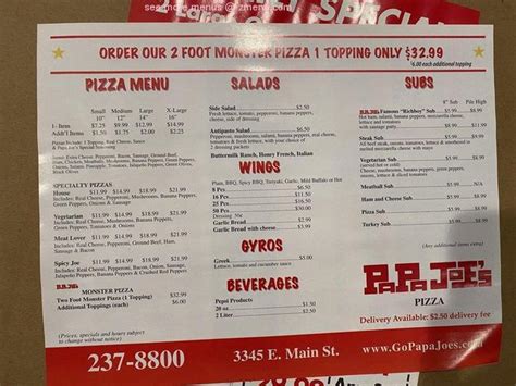 Online Menu of Papa Joe's Pizza Restaurant, Columbus, Ohio, 43213 - Zmenu