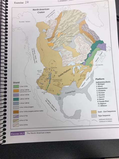 Solved Exercise 14 Canadian J North American Craton Accreted | Chegg.com