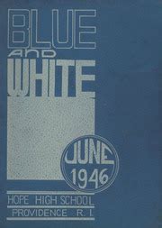 Hope High School - Blue and White Yearbook (Providence, RI), Covers 1 - 15