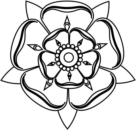 Tudor Rose Black White | Clipart Panda - Free Clipart Images