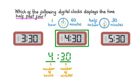 Question Video: Telling the Time on a Digital Clock to Half Hour | Nagwa