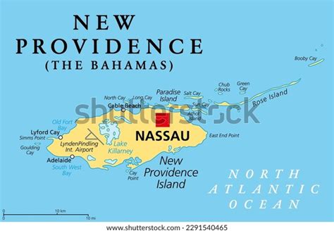 New Providence Island Political Map Nassau Stock Vector (Royalty Free ...