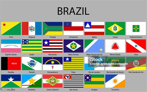 Vetores de Todas As Bandeiras Dos Estados Do Brasil e mais imagens de Bandeira - Bandeira ...