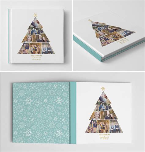 Holiday Book Album Cover Template | Christmas Tree