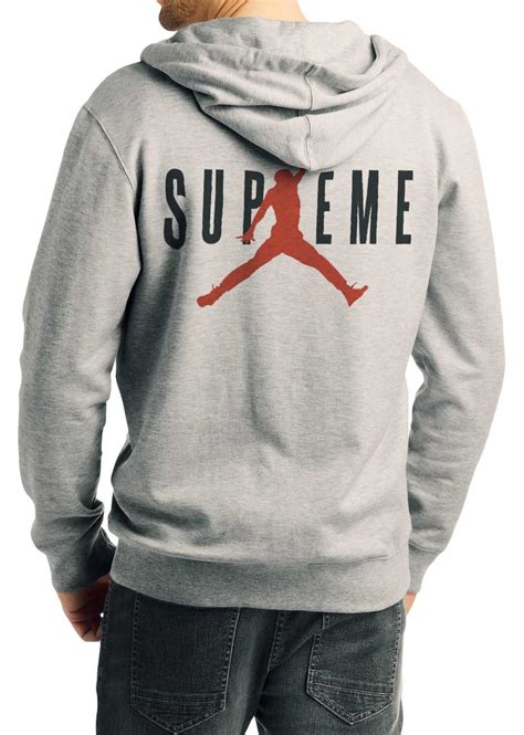 Supreme Jordan Air Grey Hoodie - Supreme Shirts