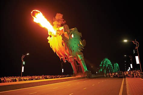 Dragon Bridge Da Nang, Vietnam | Color Kinetics | Da nang, Dragon, Han river