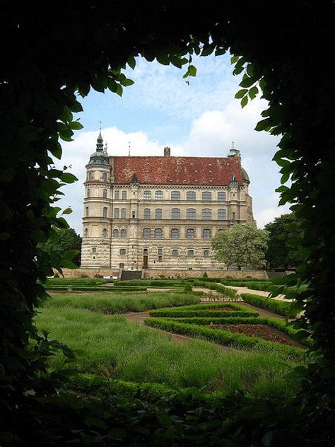 Castle Güstrow @ Germany ~ There is a beautiful green tunnel going around the park with little ...