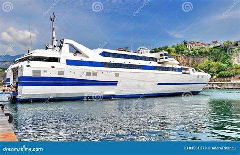 Ferry Boat stock image. Image of deck, capri, water, port - 83551379