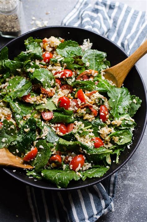 Baby Kale Salad Recipe with Feta and Tomatoes - iFOODreal - Healthy ...