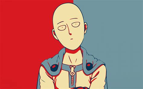 Saitama Wallpaper 4K, Minimalist, One Punch Man