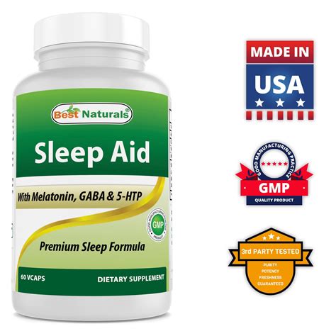 Best Naturals Sleep Aid with Melatonin GABA 5-HTP - 60 Veggie Capsules - Walmart.com - Walmart.com