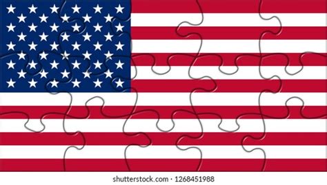 United States Flag Puzzle Pieces Stock Illustration 1268451988 | Shutterstock