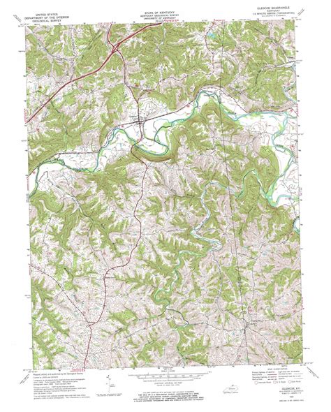 Glencoe topographic map, KY - USGS Topo Quad 38084f7