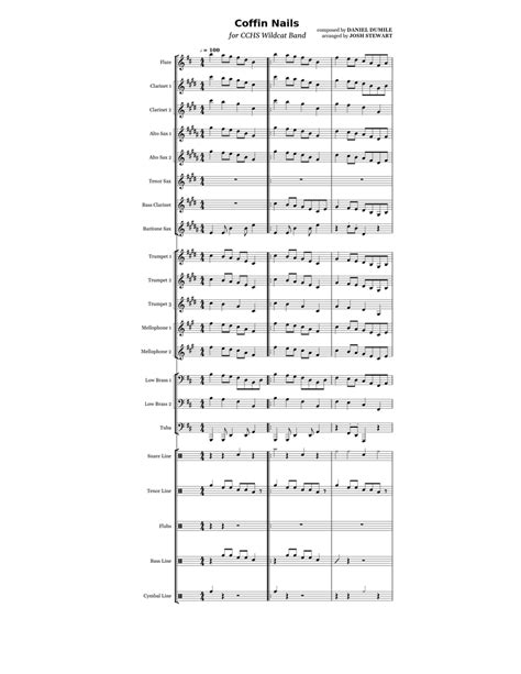 Coffin nails – MF DOOM (Stand Tune Ver) Sheet music for Trombone, Tuba, Mellophone, Flute & more ...